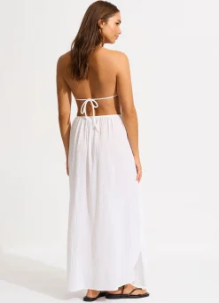 Seafolly Crinkle Wrap Maxi Skirt - | Skirts & Sarongs