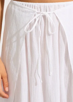 Seafolly Crinkle Wrap Maxi Skirt - | Skirts & Sarongs