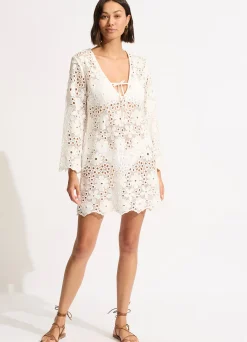 Seafolly Crochet Kaftan - | Beach Dresses|Kaftans & Cover Ups