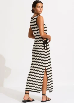 Seafolly Cut Out Knit Maxi Dress - | Beach Dresses