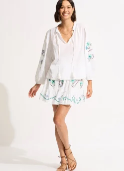 Seafolly Eden Embroidery Top - | Tops