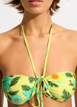 Seafolly Garden Party Gathered Underwire Bikini Top - Lime Light| Underwire|Underwire