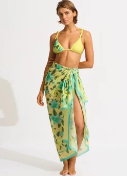 Seafolly Garden Party Sarong - Lime Light| Skirts & Sarongs