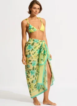 Seafolly Garden Party Sarong - Lime Light| Skirts & Sarongs
