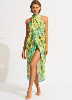 Seafolly Garden Party Sarong - Lime Light| Skirts & Sarongs