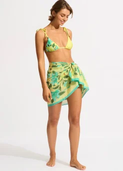 Seafolly Garden Party Sarong - Lime Light| Skirts & Sarongs