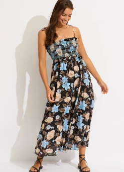 Seafolly Garden Party Smocking Midi Dress - | Beach Dresses