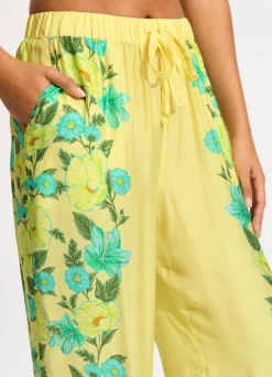 Seafolly Garden Party Wide Leg Pant - Lime Light| Pants & Shorts