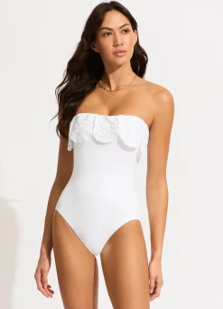 Seafolly Lulu Bandeau One Piece With Flounce - | Bandeau|Bandeau