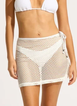 Seafolly Mesh Effect A-Line Skirt - | Bikinis|Skirts & Sarongs