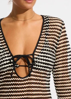 Seafolly Mesh Effect Cover Up - | Maternity|Beach Dresses