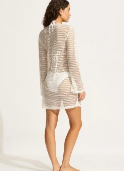 Seafolly Mesh Effect Cover Up - | Kaftans & Cover Ups