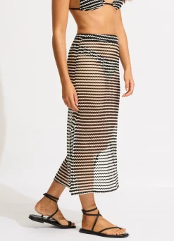 Seafolly Mesh Effect Midi Skirt - | Skirts & Sarongs