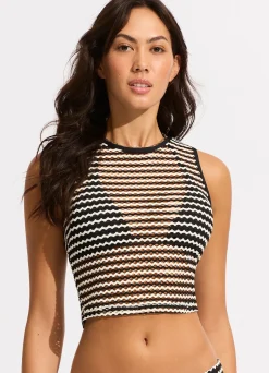 Seafolly Mesh Effect Tank Top - | Bikinis|Bralette