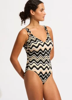 Seafolly Neue Wave DD One Piece - | Black One Pieces|Black One Pieces