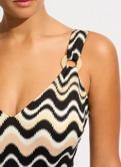 Seafolly Neue Wave DD One Piece - | Black One Pieces|Black One Pieces