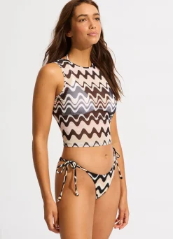 Seafolly Neue Wave Mesh Tank Bikini Top - | Bralette|Bralette