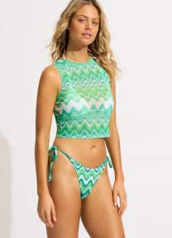 Seafolly Neue Wave Mesh Tank Bikini Top - | Bralette|Bralette