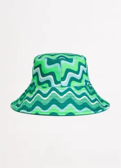 Seafolly Neue Wave Reversible Buckethat - | Beach Hats