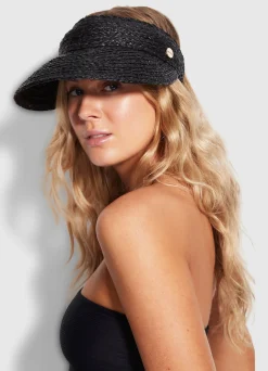 Seafolly Raffia Visor - | Beach Hats