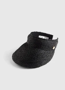 Seafolly Raffia Visor - | Beach Hats
