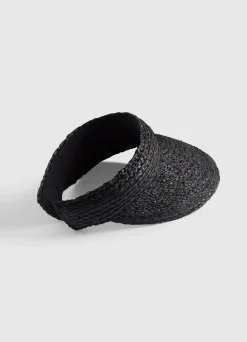 Seafolly Raffia Visor - | Beach Hats