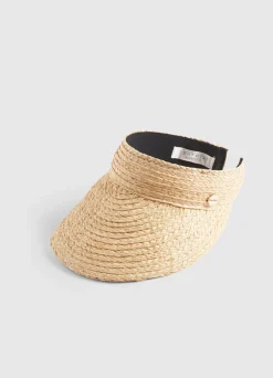 Seafolly Raffia Visor - | Beach Hats