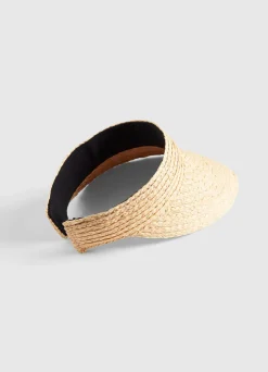 Seafolly Raffia Visor - | Beach Hats