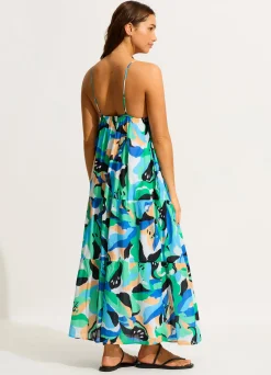 Seafolly Rio Tiered Midi Dress - | Beach Dresses