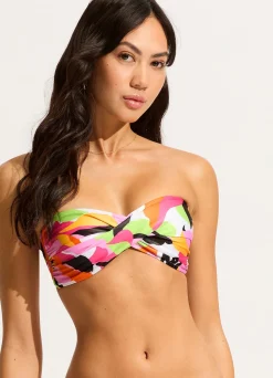 Seafolly Rio Twist Bandeau Bikini Top - | Bikinis|Bandeau