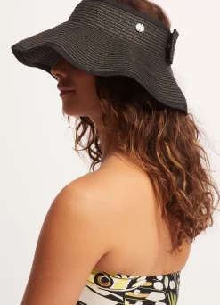 Seafolly Sahara Roll Up Visor - | Beach Hats