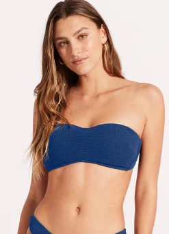 Seafolly Sea Dive Bustier Bandeau Bikini Top - | Bandeau|Bandeau
