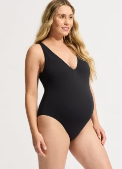 Seafolly Sea Dive Deep V Neck One Piece - | V Neck|V Neck