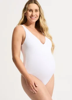 Seafolly Sea Dive Deep V Neck One Piece - | V Neck|V Neck