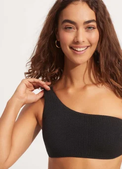 Seafolly Sea Dive One Shoulder Top - | Bandeau|Bandeau