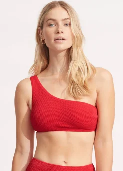 Seafolly Sea Dive One Shoulder Top - | Bandeau|Bandeau