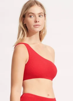 Seafolly Sea Dive One Shoulder Top - | Bandeau|Bandeau