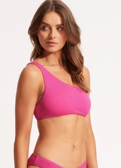 Seafolly Sea Dive One Shoulder Top - | Bandeau|Bandeau