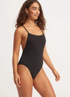 Seafolly Sea Dive Scoop Neck One Piece - | Square Neck|Square Neck