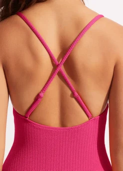 Seafolly Sea Dive Scoop Neck One Piece - | Square Neck|Square Neck