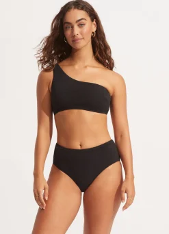 Seafolly Sea Dive Wide Side Retro - | More Coverage|More Coverage