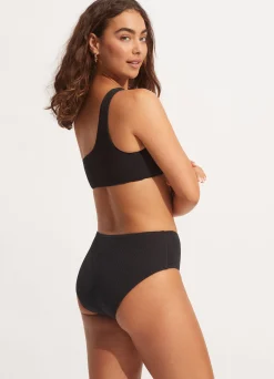 Seafolly Sea Dive Wide Side Retro - | More Coverage|More Coverage