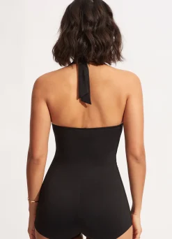 Seafolly Collective Boyleg One Piece - | Square Neck|Square Neck