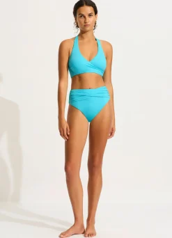 Seafolly Collective DD Wrap Front Halter Bikini Top - | Fuller Cup Swim|DD/E Swimwear