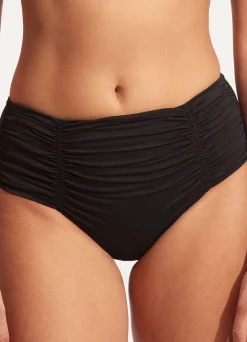 Seafolly Collective Gathered Front Retro Pant - | More Coverage|More Coverage