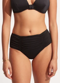 Seafolly Collective Gathered Front Retro Pant - | More Coverage|More Coverage