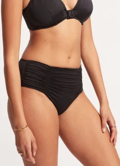 Seafolly Collective Gathered Front Retro Pant - | More Coverage|More Coverage