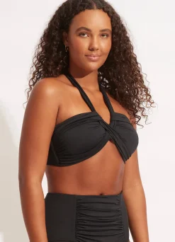 Seafolly Collective Halter Bandeau Bikini Top - | Bandeau|Bandeau