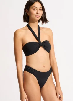 Seafolly Collective High Leg Ruched Side Bikini Bottom - | More Coverage|More Coverage
