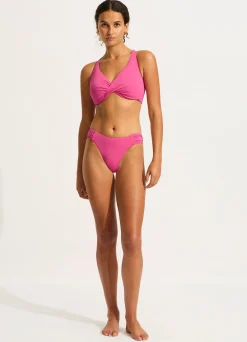 Seafolly Collective High Leg Ruched Side Bikini Bottom - | Bikinis|More Coverage